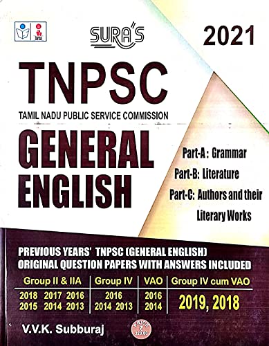 TNPSC General English Study Material Book for Group 2, 2A, 4 & VAO Exams - Click to Buy