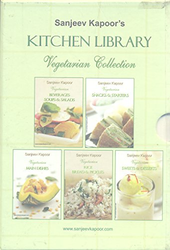 Sanjeev Kapoor Kitchen Library: Vegetarian Collection (Beverages & Soups, Main Dishes, Snacks & Starters, Rice Bread & Pickles, Sweets & Desserts) [Hardcover] [Oct 01, 2010] Sanjeev Kapoor