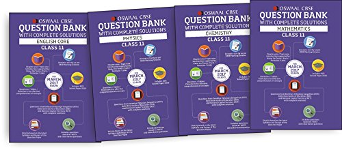 Oswaal CBSE Question Bank with Complete Solutions of English Core, Physics, Chemistry & Maths for Class 11 - Click to Buy