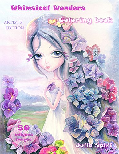 Coloring book for adults. Whimsical Wonders: The Artist's Edition. Color up a Fantasy Mermaids, Pirates, Princesses, Fairies and more - Click to Buy