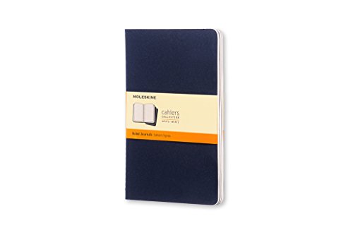 Moleskine Cahier Journal, Soft Cover, Large (5" x 8.25") Ruled/Lined, Indigo Blue, 80 Pages (Set of 3) - Click to Buy