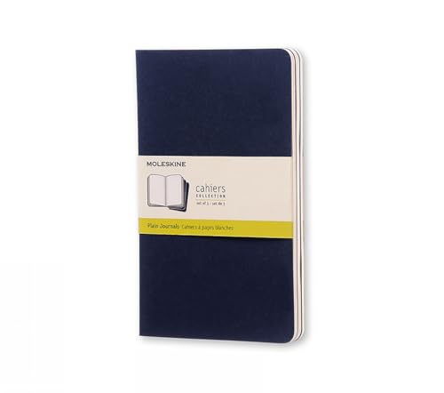 Moleskine Cahier Notizhefte (blanko, Large, Kartoneinband) 3-er-Set indigoblau - Click to Buy
