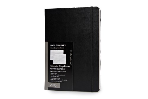 Moleskine 2015 Taskmaster Weekly Planner, Vertical, 12M, Extra Large, Black, Hard Cover (19 x 25) - Click to Buy
