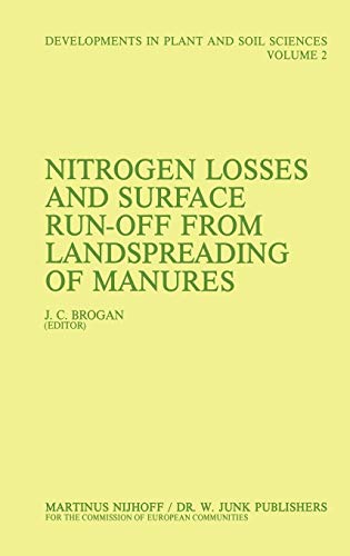 Nitrogen Losses and Surface Run-off from Landspreading of Manures - Click to Buy