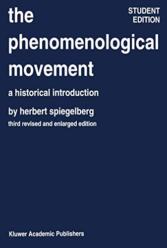 The Phenomenological Movement: A Historical Introduction - Click to Buy