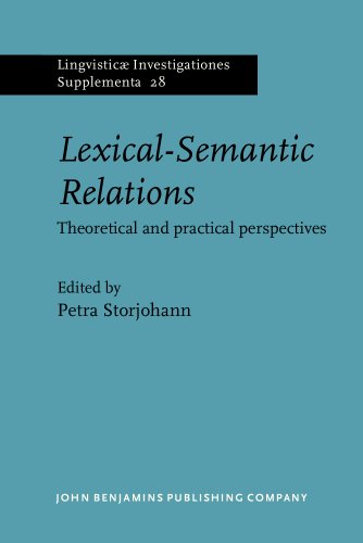 Lexical-Semantic Relations: Theoretical and practical perspectives: 28 (Lingvisticæ Investigationes Supplementa) - Click to Buy