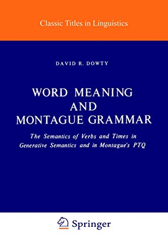 Word Meaning and Montague Grammar - Click to Buy