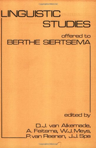 Linguistic Studies Offered to Berthe Siertsema (Costerus NS 25) (Costerus New Series) - Click to Buy