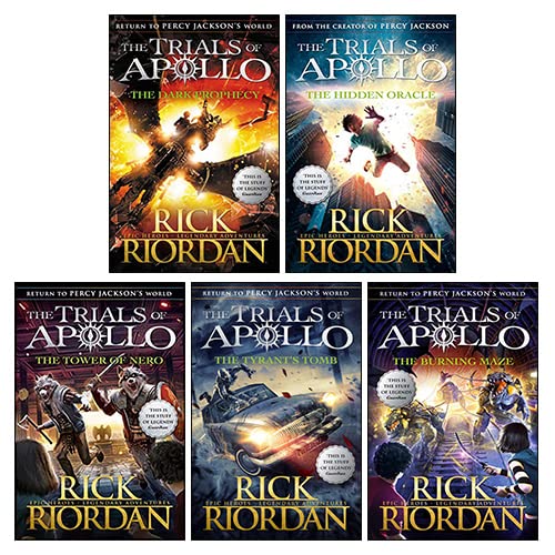 Trials of Apollo Series 5 Books Collection Set By Rick Riordan (The Hidden Oracle, The Dark Prophecy, The Burning Maze, The Tyrant’s Tomb, The Tower of Nero) - Click to Buy