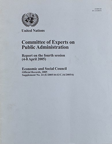 Committee of Experts on Public Administration 2005 Supp.no.24 - Click to Buy