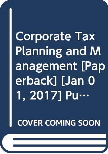 Corporate Tax Planning and Management - Click to Buy