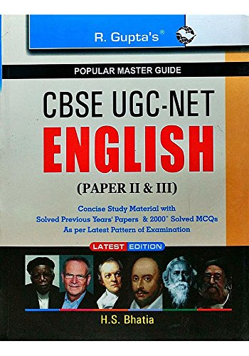 CBSE UGC-NET/SET English (Paper II & III) Exam Guide (CBSE UGC (NET) JRF & Asstt. Professor Exam) - Click to Buy