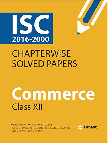 ISC Chapterwise Solved Papers Commerce class 12th - Click to Buy