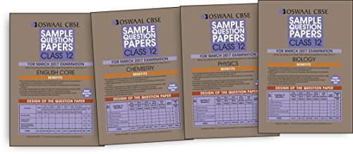 Oswaal CBSE Sample Question Papers for English Core, Physics, Chemistry & Biology. for Class 12 (2017 Exams) - Click to Buy