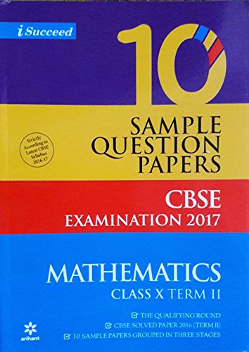 CBSE 10 Sample Question Papers Mathematics for Class 10th Term2 - Click to Buy