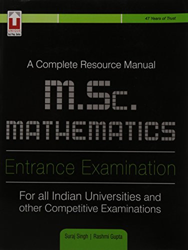 A Complete Resource Manual M.Sc Mathematics Entrance examination - Click to Buy