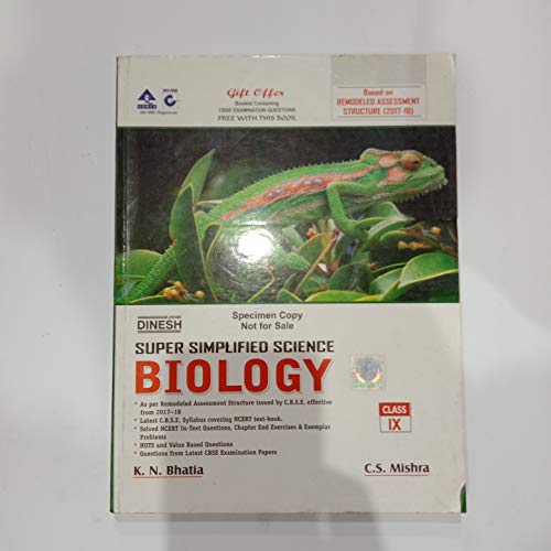 Super Simplified Science biology class ix CBSE Examination questions (with complete solutions) [Paperback] by K.N. Bhatia & C.S. Mishra (Author) - Click to Buy