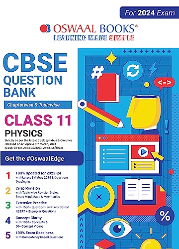 Oswaal CBSE Class 11 Physics Question Bank (2024 Exam)