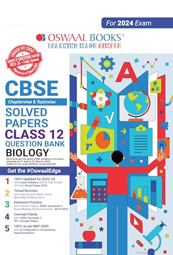 Oswaal CBSE Class 12 Biology Question Bank 2023-24 Book
