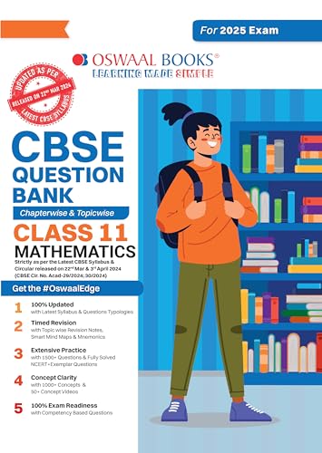 Oswaal CBSE Question Bank Class 11 Mathematics, Chapterwise and Topicwise Solved Papers For 2025 Exams - Click to Buy