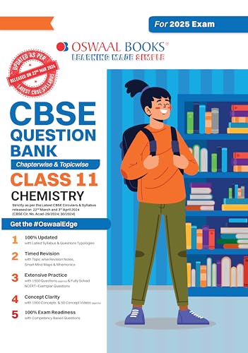 Oswaal CBSE Question Bank Class 11 Chemistry, Chapterwise and Topicwise Solved Papers For 2025 Exams - Click to Buy