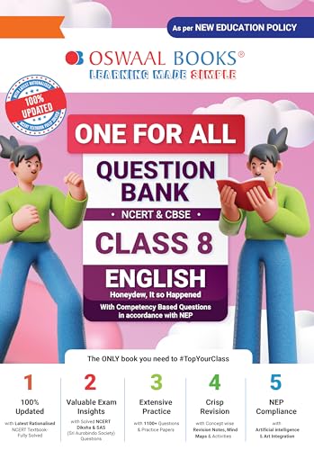 Oswaal One For All Question Bank NCERT & CBSE, Class-8 English (For Latest Exam) - Click to Buy