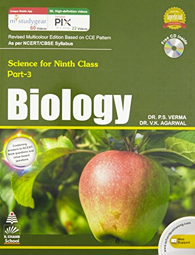 BIOLOGY : Science for Ninth Class Part- 3, PB....Verma P S - Click to Buy