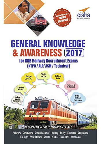 General Knowledge & Awareness 2017 for RRB Railway Recruitment Exams (NTPC/ALP/ASM/Technical) - Click to Buy