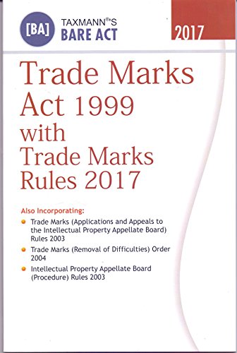 Trade Marks Act 1999 with Trade Marks Rules 2017 - Click to Buy