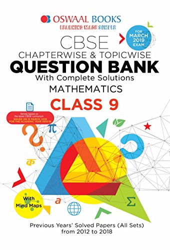 Oswaal CBSE Question Bank Class 9 Mathematics Chapterwise and Topicwise (For March 2019 Exam)