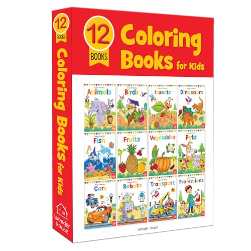 Coloring Books Box Set: Pack of 12 Copy Color Books For Children - Click to Buy