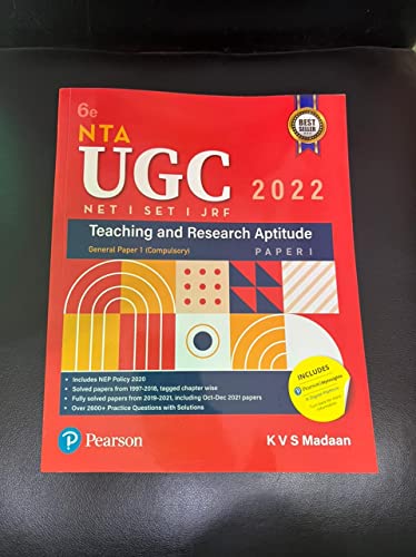 NTA UGC NET/ SET/ JRF : Paper 1 Teaching and Research Aptitude | Fifth Edition | By Pearson - Click to Buy