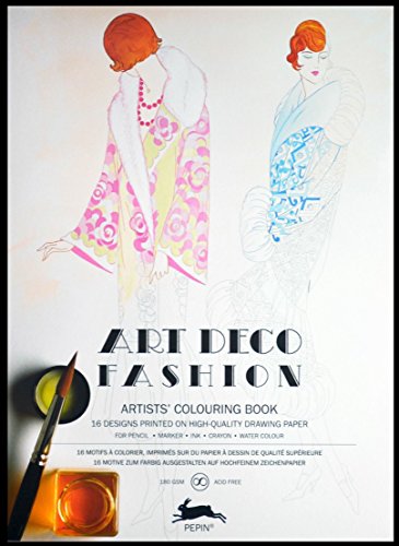 Art Deco Fashion: Artists' Colouring Book (Multilingual Edition)