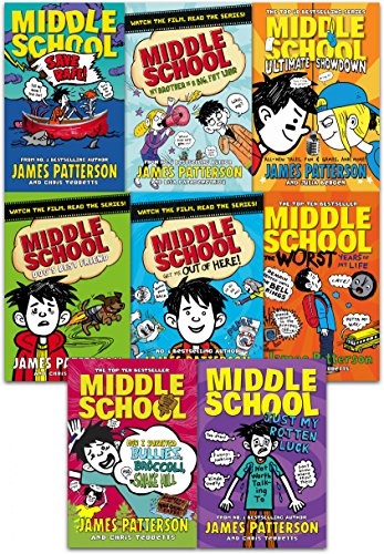 James Patterson Middle School Collection 8 Books Set (Middle School Save Rafe, Middle School Ultimate Showdown, Middle School How I Survived Bullies Broccoli Shake Hill, My Brother is a Big Fat Liar, Get Me Out of Here, Middle School The Worst Years of My Life, Just My Rotten Luck, Dogs Best Friend) - Click to Buy