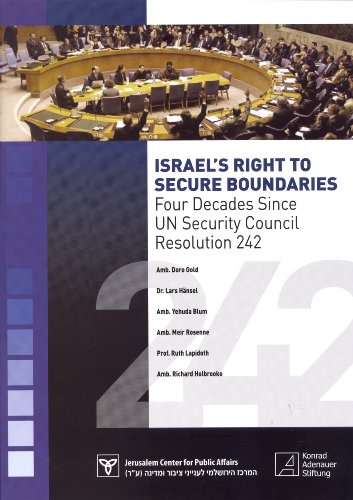 Israel's Right to Secure Boundaries: Four Decades Since UN Security Council Resolution 242 - Click to Buy