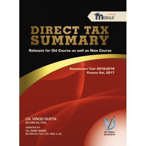 VG's Direct Tax Summary for CA Final May 2018 (Old & New course) Exam by CA. Vinod Gupta - VG Learning Destination - Click to Buy