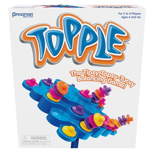 Pressman Original Topple Board Game | Classic & Fun Balancing Game for Kids & Family | Promotes STEM Skills | Great Gift Idea | 2-4 Players, Ages 6+ - Click to Buy