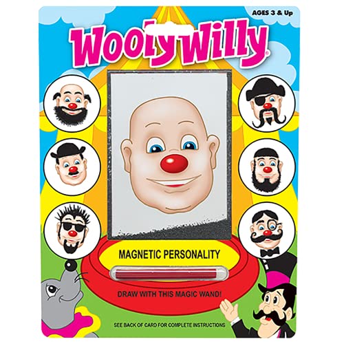 Wooly Willy Magnetic Personality — Classic Nostalgic Toy — Add Hair to Character and Make Fun Faces — Ages 3+ - Click to Buy