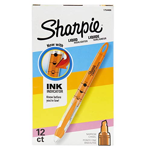 SHARPIE Accent Accent Liquid Pen Style Highlighter, Chisel Tip, Fluorescent Orange, 12/Pack (1754466)