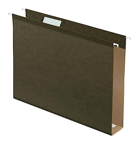 Pendaflex Hanging File Folders, Extra Capacity Reinforced, Letter Size, Standard Green, Box of 25 - Click to Buy