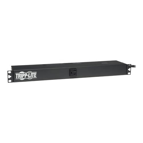 Tripp Lite Basic PDU, 15A, 13 Outlets (5-15R), 120V, 5-15P Input, 15 ft. Cord, 1U Rack-Mount Power (PDU1215) - Click to Buy