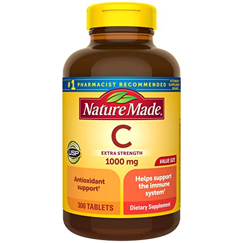 Nature Made Extra Strength Vitamin C 1000 mg, Dietary Supplement for Immune Support, 300 Tablets, 300 Day Supply - Click to Buy