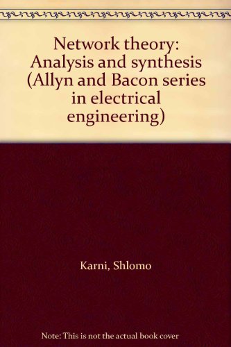 Network theory: Analysis and synthesis - Click to Buy
