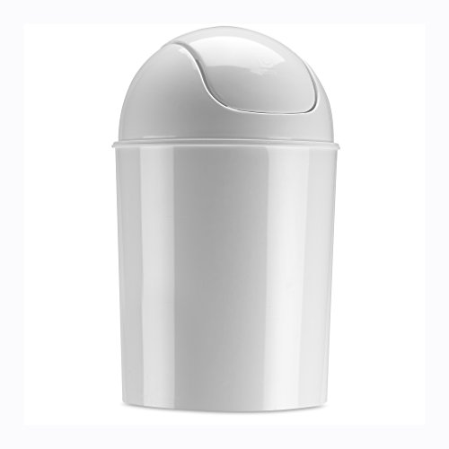 Umbra Mini poubelle avec couvercle basculant - 3,8 l - Blanc - Click to Buy