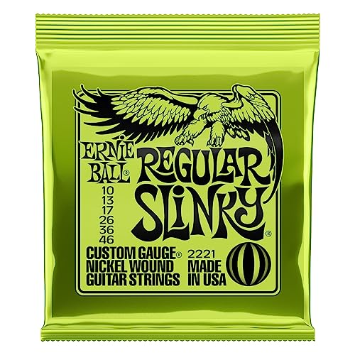 Ernie Ball Regular Slinky Cordes filées en nickel pour guitare électrique, calibre 10-46 - Click to Buy