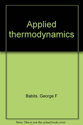 Applied thermodynamics - Click to Buy