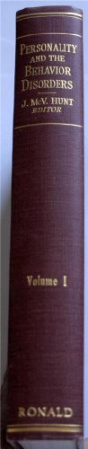 Personality and the Behavior Disorders A Handbook Based on Experimental and Clinical Research Volume 1 only - Click to Buy