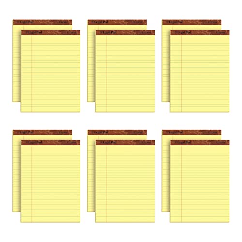 TOPS 8.5 x 11.75 Legal Pads, 12 Pack, The Legal Pad Brand, Wide Ruled, Yellow Paper, 50 Sheets Per Writing Pad, Made in the USA (7532) - Click to Buy