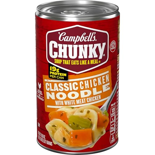 Campbell's Chunky Classic Chicken Noodle Soup, 18.6 oz Can - Click to Buy