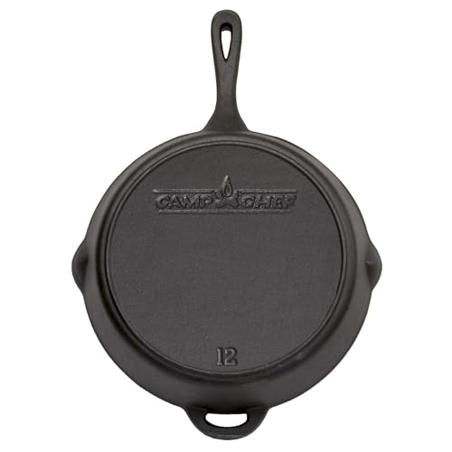 Camp Chef True Pre-Seasoned, Cast Iron 12" Classic Skillet - Click to Buy